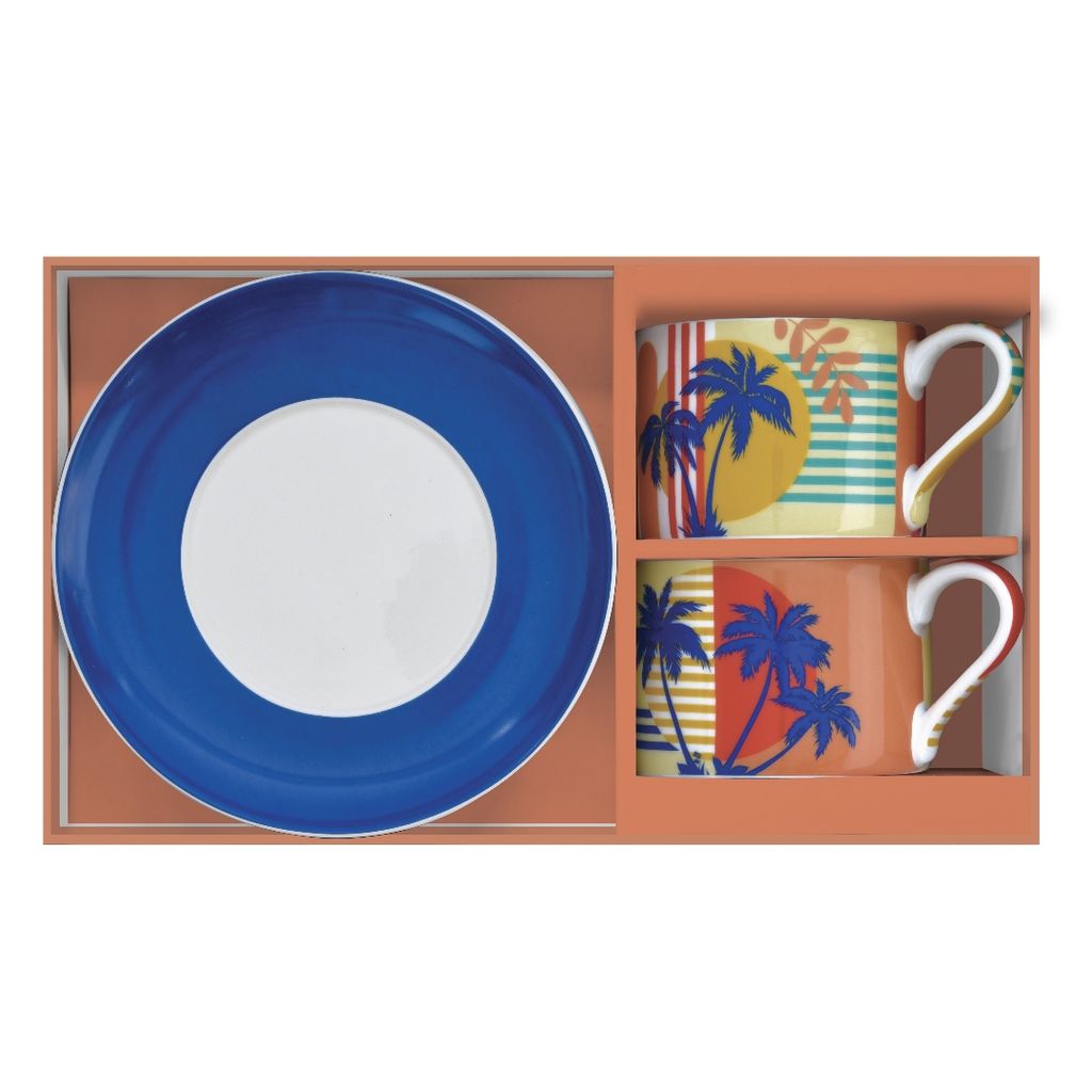 Coffret 2 Tasses à Déjeuner En Porcelaine 24 Cl - Easy Life - Pour Café, Thé - Design Simple Et élégant